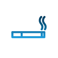 მოწევის, როგორც ფეხების ტკივილის მიზეზის სიმბოლო ქრონიკული ვენური უკმარისობის დროს